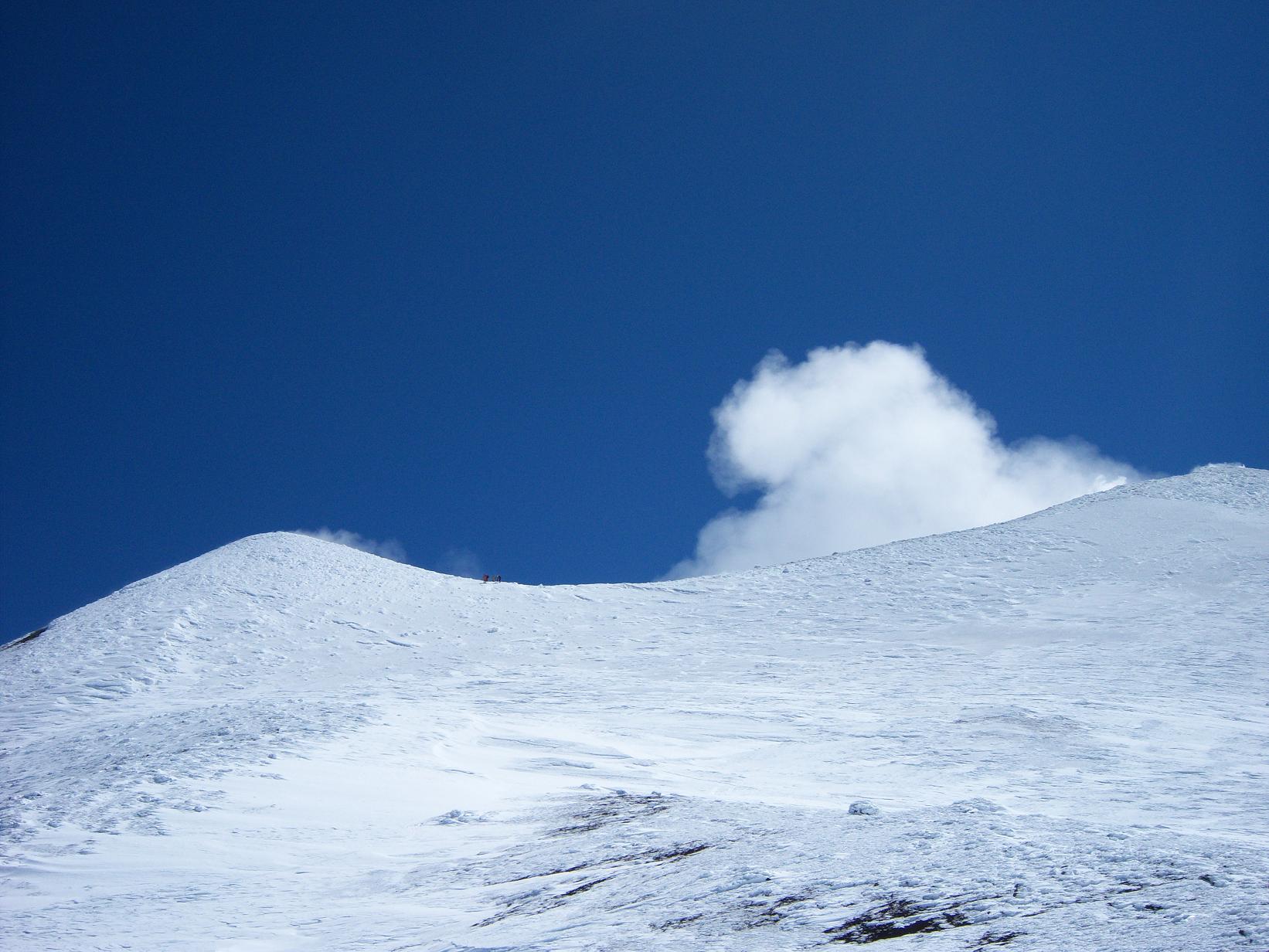 Sull''Etna con gli sci: il cratere